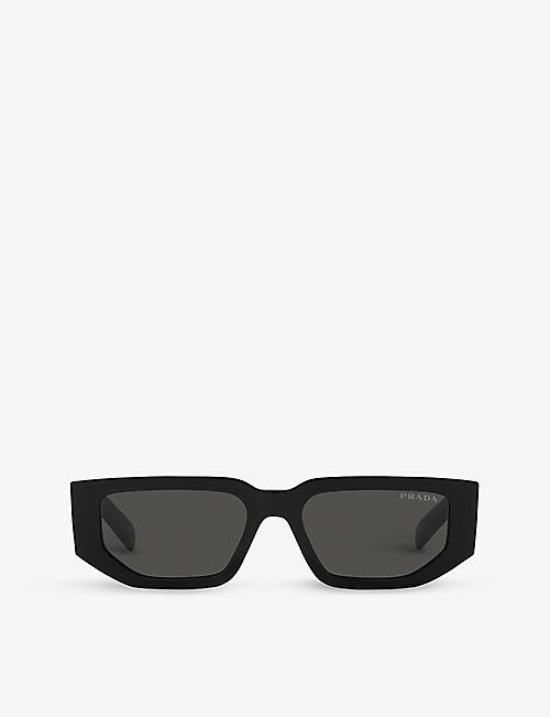 PRADA: PR 09ZS rectangle-frame acetate sunglasses