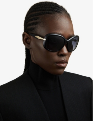 PRADA WOMENS BLACK PR 04ZS SQUARE-FRAME ACETATE SUNGLASSES 62752931