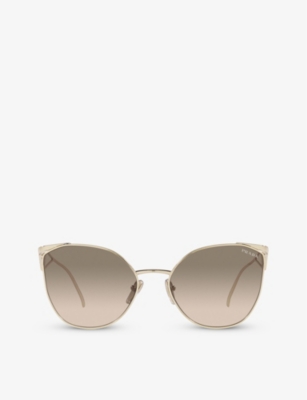 Prada Woman Sunglasses Pr 50zs In Gold