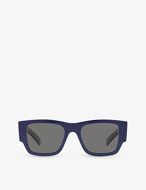 PRADA: 0PR 10ZS rectangular-frame acetate sunglasses