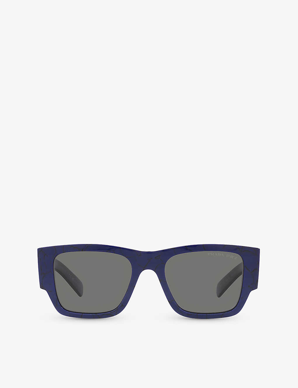 Prada Womens Blue 0pr 10zs Rectangular-frame Acetate Sunglasses