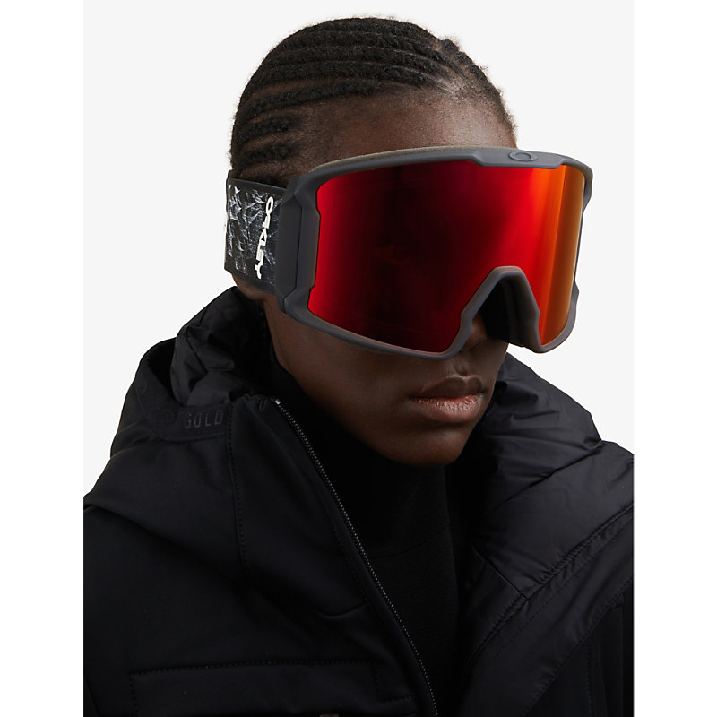 Shop Oakley Women's Black Oo7070 Line Miner Ski Goggles