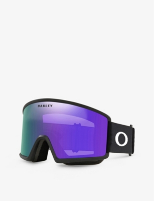 Oakley Mens Black Oo7120 Target Line Acetate Snow Goggles In Black