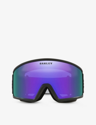 Oakley Mens Black Oo7120 Target Line Acetate Snow Goggles