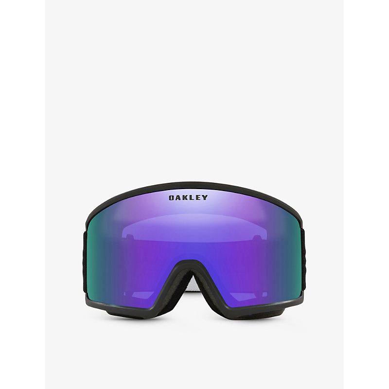 Oakley Mens Black Oo7120 Target Line Acetate Snow Goggles