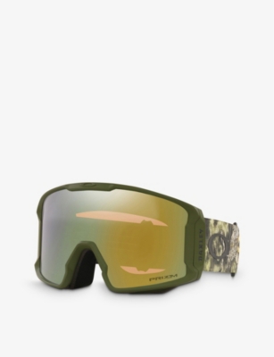 Shop Oakley Men's Green Oo7070 Line Miner™ Prizm™ Ski Goggles
