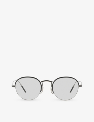 Oliver Peoples Womens Grey Ov1290t Round-frame Metal Optical Glasses