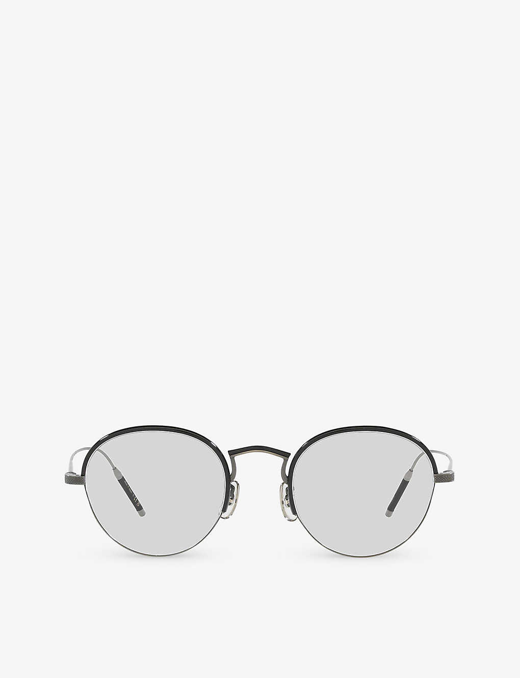 Oliver Peoples Womens Grey Ov1290t Round-frame Metal Optical Glasses