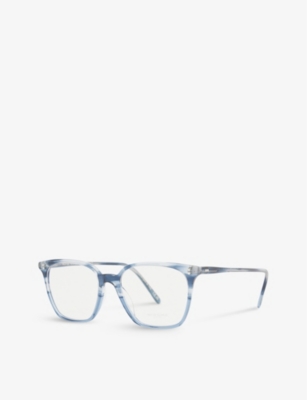 Shop Oliver Peoples Women's Blue Ov5488u Square-frame Acetate Optical Glasses