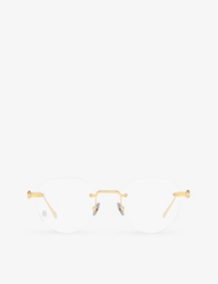 Cartier gold outlet oval glasses