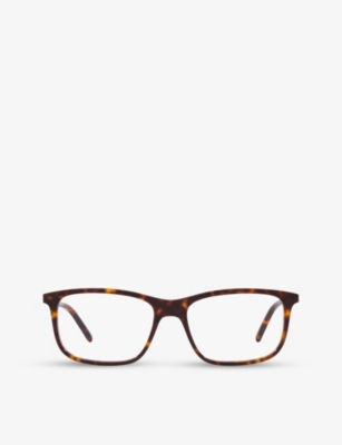 Gucci Womens Brown Gg1159o Rectangle Acetate Glasses