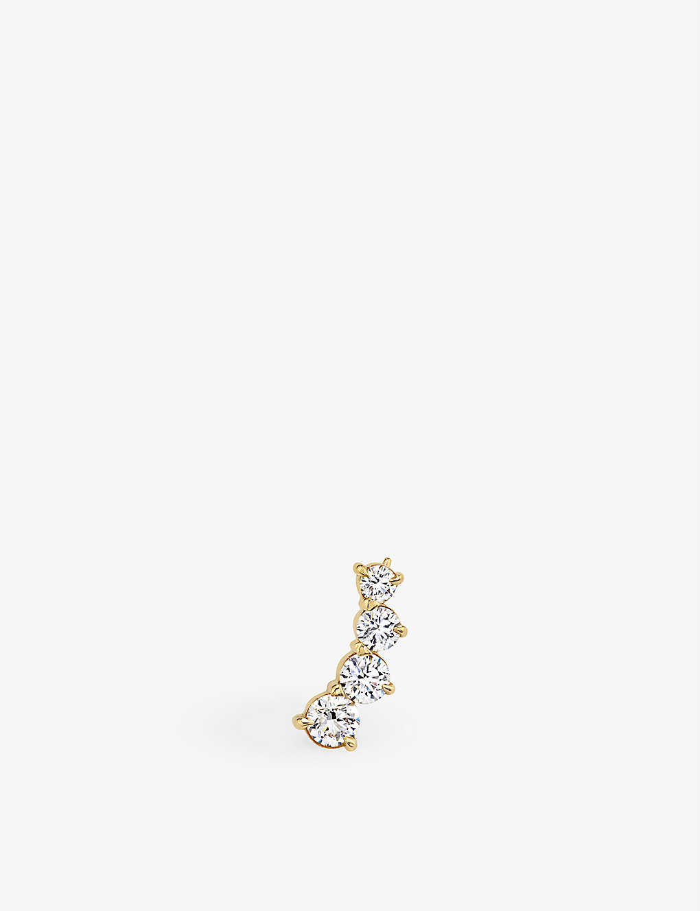 Vrai Womens 14k Yellow Gold Climber 14ct Yellow-gold And 0.83ct Brilliant-cut Lab-grown Diamond Earr