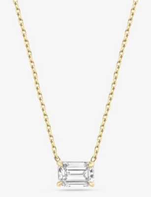 VRAI VRAI WOMEN'S 14K YELLOW GOLD SOLITAIRE 14CT YELLOW-GOLD AND 1CT LAB-GROWN DIAMOND NECKLACE,62760592