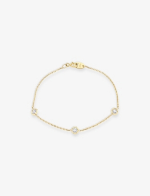 VRAI: 14ct yellow-gold and 0.3ct round-cut lab-grown diamond bracelet