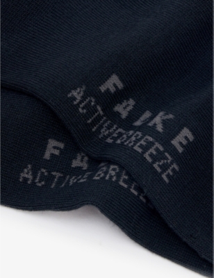 Falke Womens 3000 Black Active Breeze Stretch-woven Socks In 3000 Black