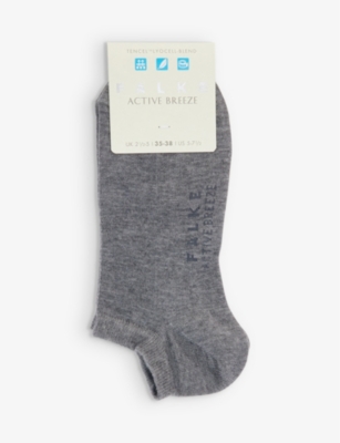 Falke Womens 3216 Light Greymel. Active Breeze Stretch-woven Socks