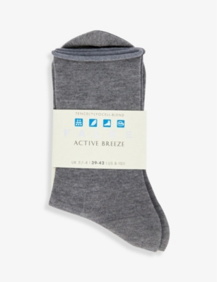 Falke Womens 3216 Light Greymel. Active Breeze Stretch-lyocell-blend Socks In 3216 Light Greymel.