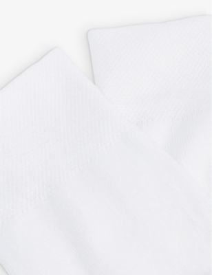 Falke Womens 2000 White Sensitive London Stretch-cotton-blend Socks In 2000 White
