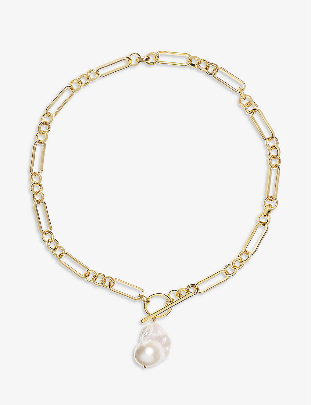 La Maison Couture Amadeus Alba 14ct Yellow Gold-plated Brass And Keshi Pearl Necklace