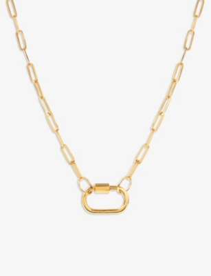 La Maison Couture Amadeus Daphne Paperclip 14ct Yellow Gold-plated Vermeil Recycled Sterling Silver Necklace