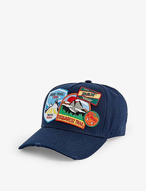 DSQUARED2: Trial Patch logo-embossed cotton baseball cap