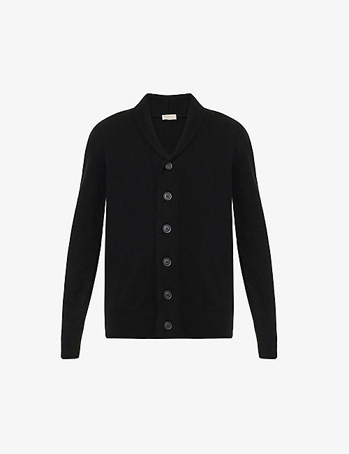 JOHN SMEDLEY: Shawl-collar regular-fit wool and recycled-cashmere blend cardigan