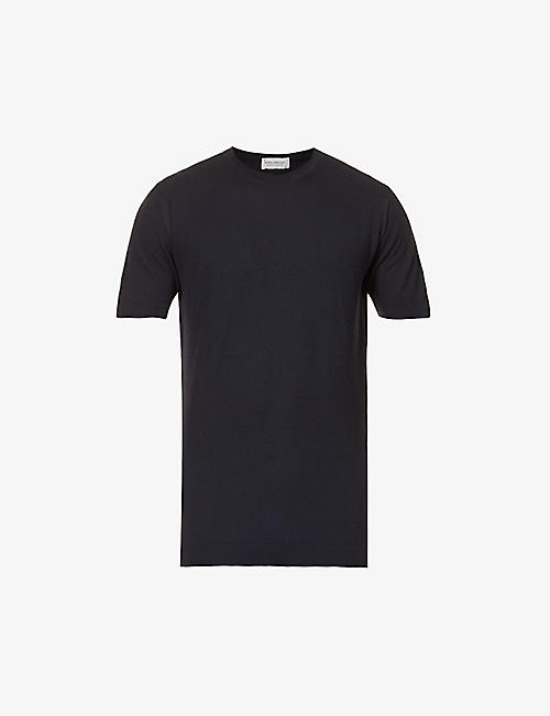 JOHN SMEDLEY: Regular-fit piqué cotton T-shirt