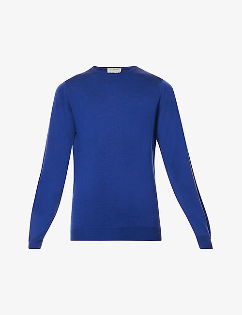 JOHN SMEDLEY: Crewneck regular-fit merino wool-knit jumper