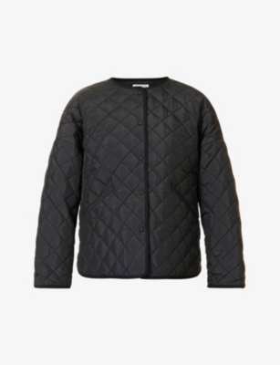 Shop Totême Quilted Recycled-polyester Jacket In Black