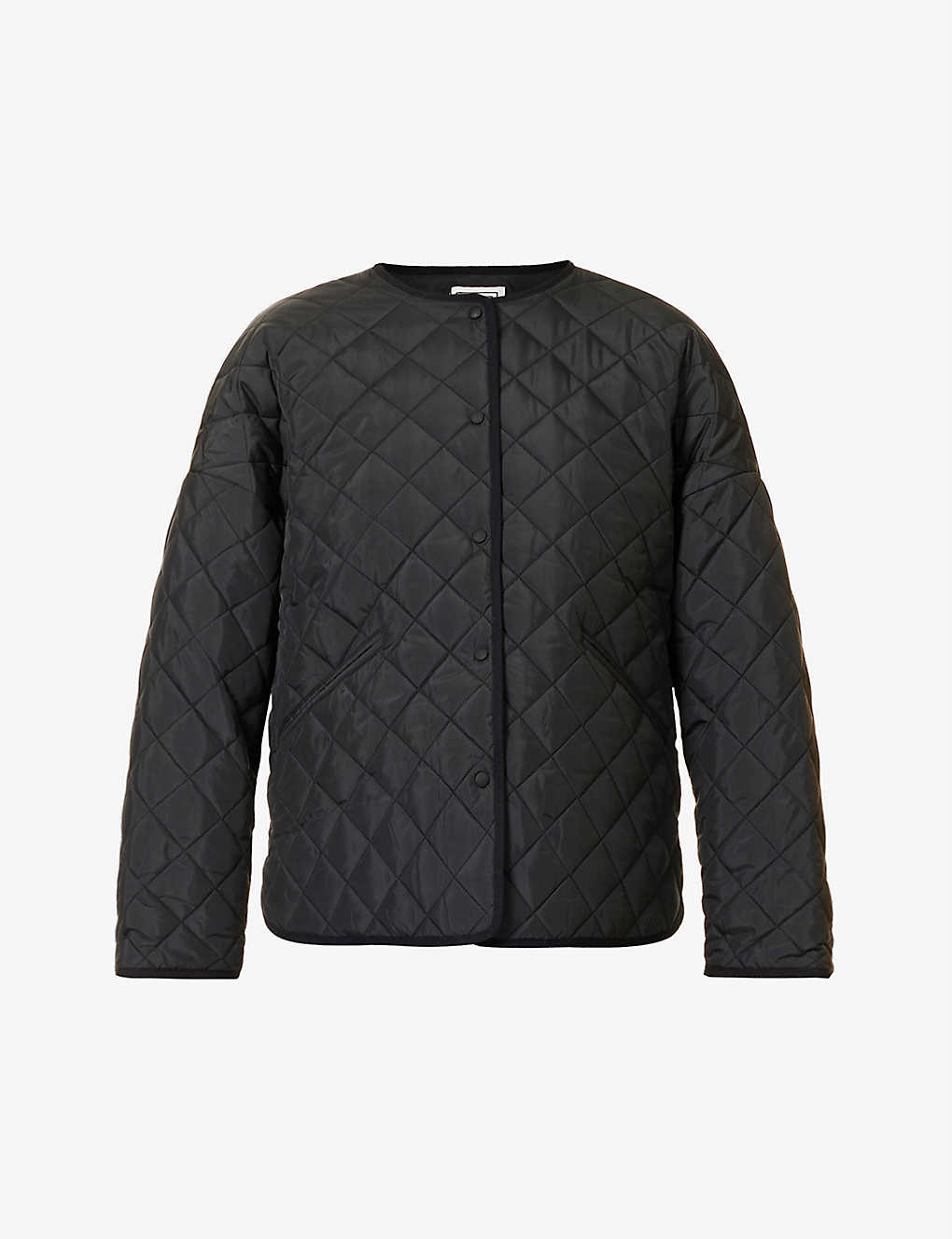 Shop Totême Quilted Recycled-polyester Jacket In Black