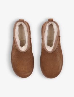Classic Ultra Mini Platform suede and shearling boots