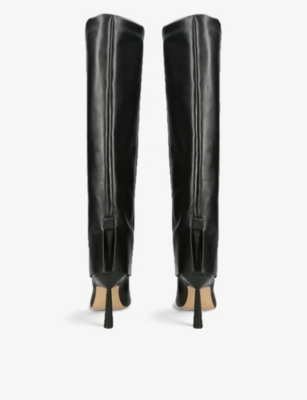Shop Gia Couture Women's Black X Rosie Huntington-whiteley Rosie 31 Leather Heeled Boots