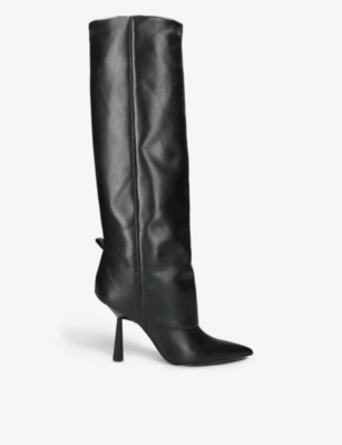 Shop Gia Couture Womens Black X Rosie Huntington-whiteley Rosie 31 Leather Heeled Boots