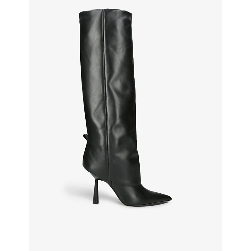 Shop Gia Couture Women's Black X Rosie Huntington-whiteley Rosie 31 Leather Heeled Boots