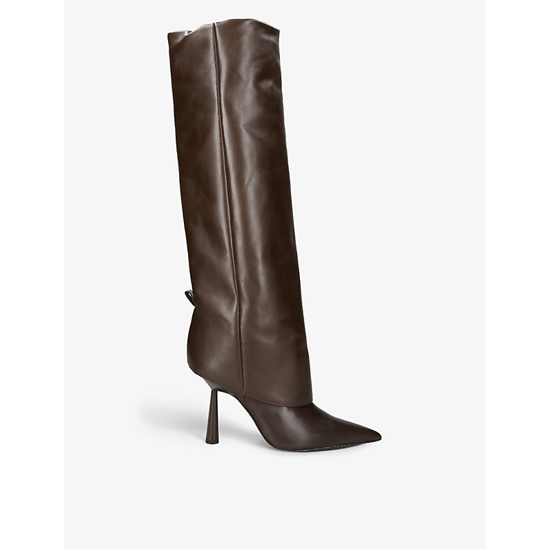 Gia Couture Womens Brown X Rosie Huntington-whiteley Rosie 31 Leather Heeled Boots