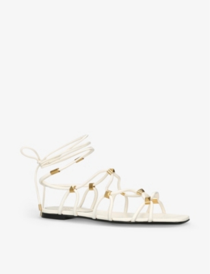 VALENTINO GARAVANI Rockstud Net leather sandals