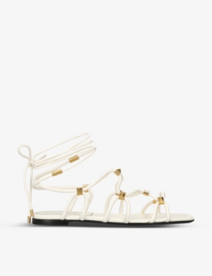 VALENTINO GARAVANI Rockstud Net leather sandals