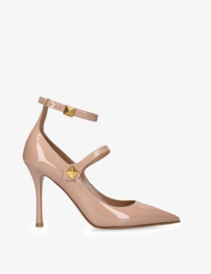 Valentino Garavani  Garavani Tiptoe Patent Leather Pump 100mm Woman Rose Cannelle 42 In Blush