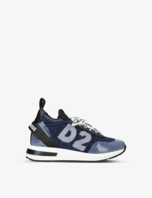 DSQUARED2: D2-branded knitted trainers 6-9 years