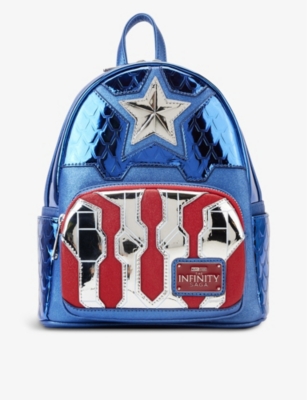 LOUNGEFLY: Marvel Captain America faux-leather backpack