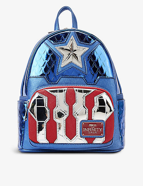 LOUNGEFLY: Marvel Captain America faux-leather backpack