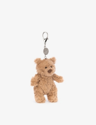 Linen Teddy Bear Keychain Pendant, Plush Teddy Bear Keychain