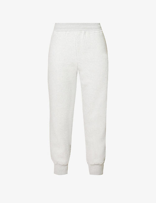 VARLEY: Russell tapered-leg high-rise cotton-blend jogging bottoms