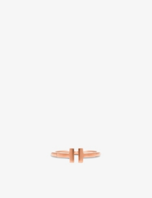 Tiffany & Co Womens Rose Gold Tiffany T Wire 18ct Rose-gold Ring