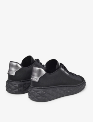 JIMMY CHOO Diamond Light Maxi logo-embroidered knitted low-top trainers