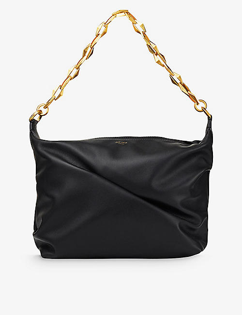 JIMMY CHOO: Diamond Soft quilted leather hobo bag