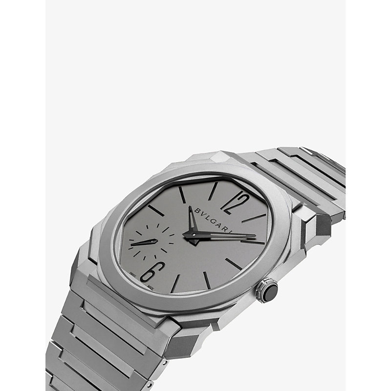 Shop Bvlgari Mens Titanium Bgo40c14ttxtauto Octo Finissimo Titanium Automatic Watch