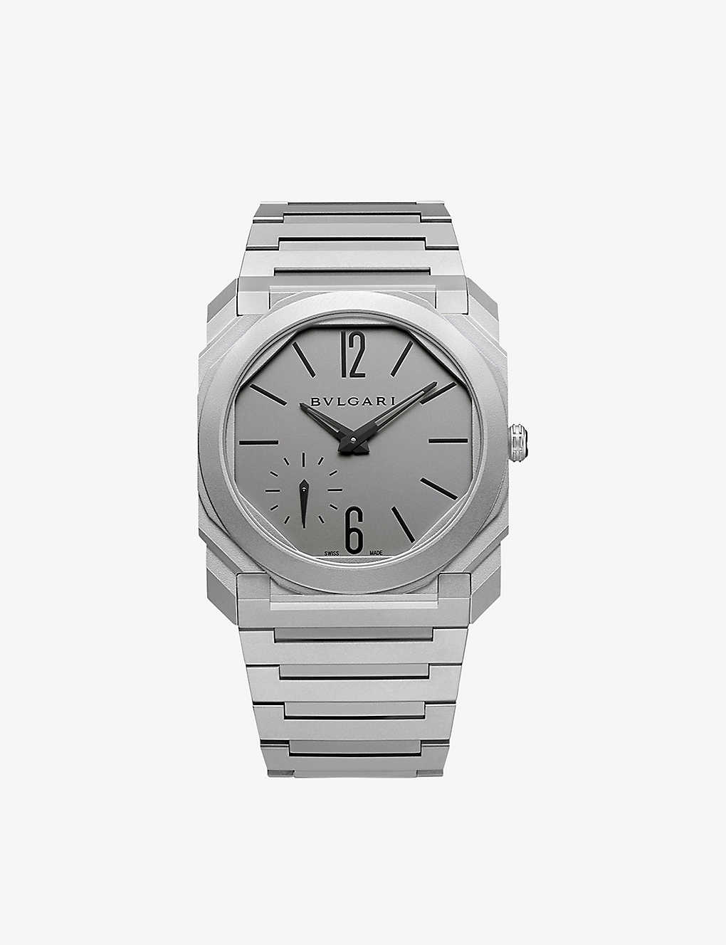 Shop Bvlgari Mens Titanium Bgo40c14ttxtauto Octo Finissimo Titanium Automatic Watch