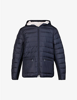 THOM BROWNE: Padded side-striped regular-fit shell jacket