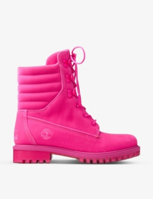 Jimmy Choo X Timberland 8 Inch Puffer Boot In Hot Pink
